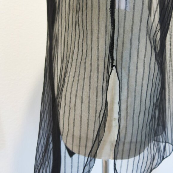 1XL Edgy pin stripe sheer button up shirt - Picture 5 of 8